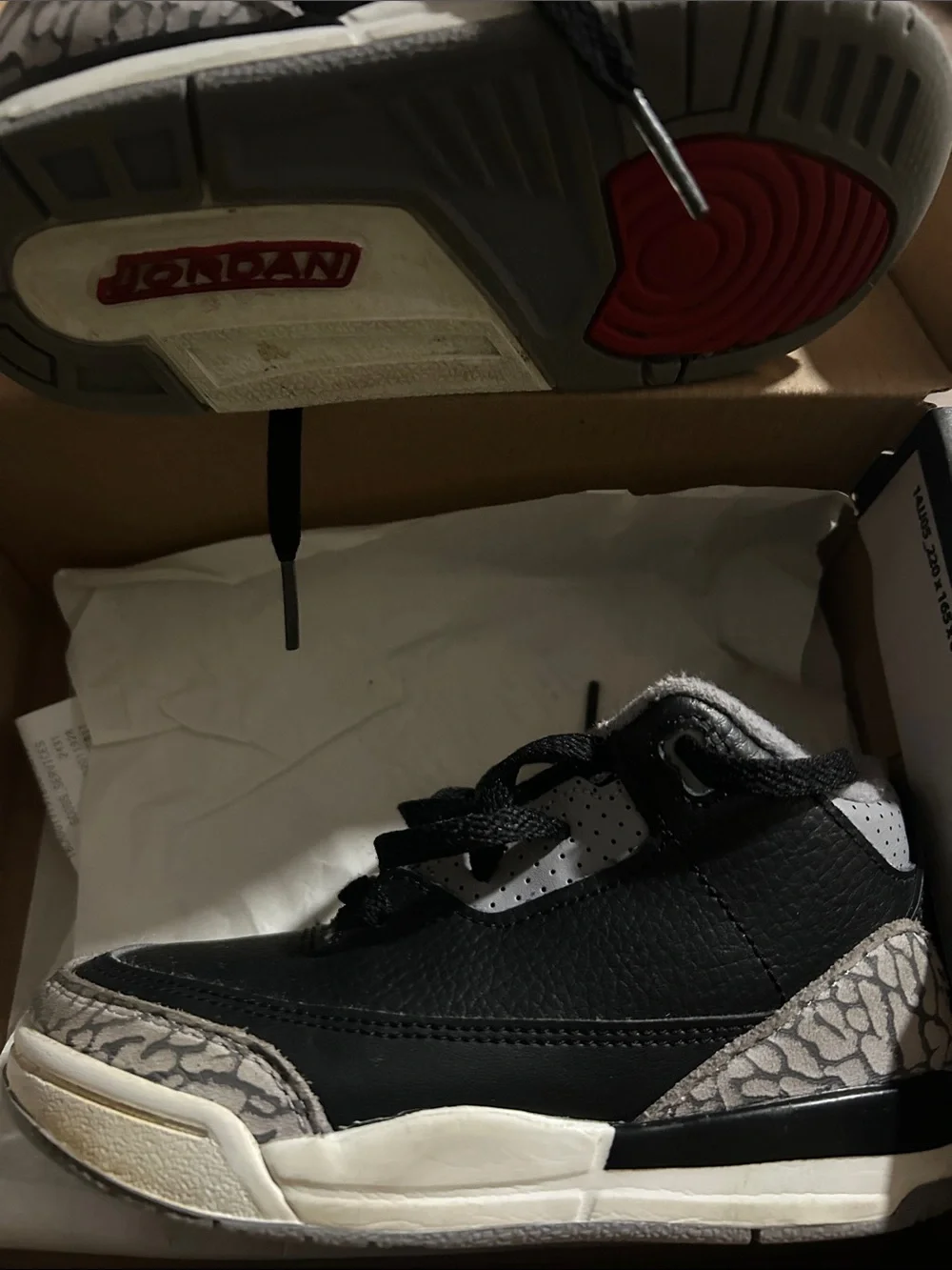 Jordan Kids Black and Grey Athletic Shoes